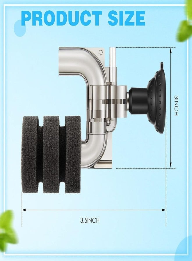 VAYINATO® Mini Bottom C Type Small Bio Sponge Filter for Nano Aquarium and Fish Bowl with Strong Suction | Easy to Use Just Connect with The Airpump | Space Saving Filter by Petzlifeworld - Image 3